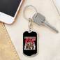 Firefighter Fire Squad Keychain Stainless Steel or 18k Gold Dog Tag Keyring-Express Your Love Gifts