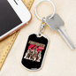 Firefighter Fire Squad Keychain Stainless Steel or 18k Gold Dog Tag Keyring-Express Your Love Gifts