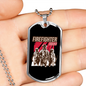 Firefighter Fire Squad Necklace Stainless Steel or 18k Gold Dog Tag 24" Chain-Express Your Love Gifts