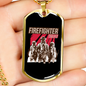 Firefighter Fire Squad Necklace Stainless Steel or 18k Gold Dog Tag 24" Chain-Express Your Love Gifts
