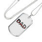 Firefighter Flag Dad Necklace Stainless Steel or 18k Gold Dog Tag 24" Chain-Express Your Love Gifts