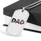 Firefighter Flag Dad Necklace Stainless Steel or 18k Gold Dog Tag 24" Chain-Express Your Love Gifts