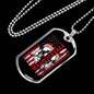 Firefighter Flag Necklace Stainless Steel or 18k Gold Dog Tag 24" Chain-Express Your Love Gifts