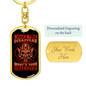 Firefighter Gift Disappear Keychain Stainless Steel or 18k Gold Dog Tag Keyring-Express Your Love Gifts