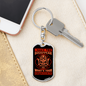 Firefighter Gift Disappear Keychain Stainless Steel or 18k Gold Dog Tag Keyring-Express Your Love Gifts