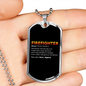 Firefighter Hero And Legend Necklace Stainless Steel or 18k Gold Dog Tag 24" Chain-Express Your Love Gifts