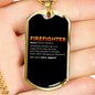 Firefighter Hero And Legend Necklace Stainless Steel or 18k Gold Dog Tag 24" Chain-Express Your Love Gifts