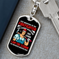 Firefighter I'm The Storm Keychain Stainless Steel or 18k Gold Dog Tag Keyring-Express Your Love Gifts