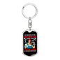 Firefighter I'm The Storm Keychain Stainless Steel or 18k Gold Dog Tag Keyring-Express Your Love Gifts