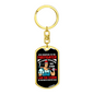 Firefighter I'm The Storm Keychain Stainless Steel or 18k Gold Dog Tag Keyring-Express Your Love Gifts