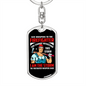 Firefighter I'm The Storm Keychain Stainless Steel or 18k Gold Dog Tag Keyring-Express Your Love Gifts