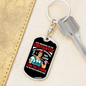 Firefighter I'm The Storm Keychain Stainless Steel or 18k Gold Dog Tag Keyring-Express Your Love Gifts