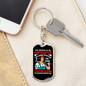 Firefighter I'm The Storm Keychain Stainless Steel or 18k Gold Dog Tag Keyring-Express Your Love Gifts