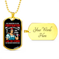 Firefighter I'm The Storm Necklace Stainless Steel or 18k Gold Dog Tag 24" Chain-Express Your Love Gifts