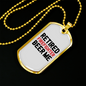 Firefighter In The Middle Necklace Stainless Steel or 18k Gold Dog Tag 24" Chain-Express Your Love Gifts