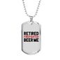 Firefighter In The Middle Necklace Stainless Steel or 18k Gold Dog Tag 24" Chain-Express Your Love Gifts