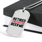 Firefighter In The Middle Necklace Stainless Steel or 18k Gold Dog Tag 24" Chain-Express Your Love Gifts