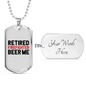Firefighter In The Middle Necklace Stainless Steel or 18k Gold Dog Tag 24" Chain-Express Your Love Gifts