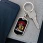 Firefighter In Training Keychain Stainless Steel or 18k Gold Dog Tag Keyring-Express Your Love Gifts