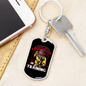 Firefighter In Training Keychain Stainless Steel or 18k Gold Dog Tag Keyring-Express Your Love Gifts