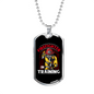 Firefighter In Training Necklace Stainless Steel or 18k Gold Dog Tag 24" Chain-Express Your Love Gifts