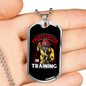 Firefighter In Training Necklace Stainless Steel or 18k Gold Dog Tag 24" Chain-Express Your Love Gifts