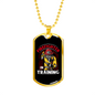 Firefighter In Training Necklace Stainless Steel or 18k Gold Dog Tag 24" Chain-Express Your Love Gifts