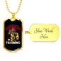 Firefighter In Training Necklace Stainless Steel or 18k Gold Dog Tag 24" Chain-Express Your Love Gifts