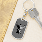 Firefighter In Uniform Keychain Stainless Steel or 18k Gold Dog Tag Keyring-Express Your Love Gifts