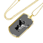 Firefighter In Uniform Necklace Stainless Steel or 18k Gold Dog Tag 24" Chain-Express Your Love Gifts