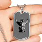 Firefighter In Uniform Necklace Stainless Steel or 18k Gold Dog Tag 24" Chain-Express Your Love Gifts