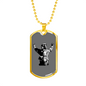 Firefighter In Uniform Necklace Stainless Steel or 18k Gold Dog Tag 24" Chain-Express Your Love Gifts