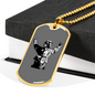 Firefighter In Uniform Necklace Stainless Steel or 18k Gold Dog Tag 24" Chain-Express Your Love Gifts