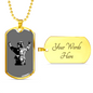 Firefighter In Uniform Necklace Stainless Steel or 18k Gold Dog Tag 24" Chain-Express Your Love Gifts