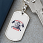 Firefighter Is A Saver Keychain Stainless Steel or 18k Gold Dog Tag Keyring-Express Your Love Gifts