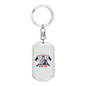 Firefighter Is A Saver Keychain Stainless Steel or 18k Gold Dog Tag Keyring-Express Your Love Gifts