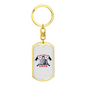 Firefighter Is A Saver Keychain Stainless Steel or 18k Gold Dog Tag Keyring-Express Your Love Gifts