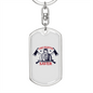 Firefighter Is A Saver Keychain Stainless Steel or 18k Gold Dog Tag Keyring-Express Your Love Gifts
