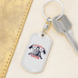 Firefighter Is A Saver Keychain Stainless Steel or 18k Gold Dog Tag Keyring-Express Your Love Gifts