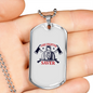 Firefighter Is A Saver Necklace Stainless Steel or 18k Gold Dog Tag 24" Chain-Express Your Love Gifts