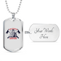 Firefighter Is A Saver Necklace Stainless Steel or 18k Gold Dog Tag 24" Chain-Express Your Love Gifts