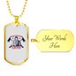 Firefighter Is A Saver Necklace Stainless Steel or 18k Gold Dog Tag 24" Chain-Express Your Love Gifts