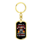 Firefighter Is An Honor Keychain Stainless Steel or 18k Gold Dog Tag Keyring-Express Your Love Gifts