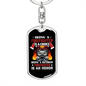 Firefighter Is An Honor Keychain Stainless Steel or 18k Gold Dog Tag Keyring-Express Your Love Gifts
