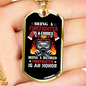 Firefighter Is An Honor Necklace Stainless Steel or 18k Gold Dog Tag 24" Chain-Express Your Love Gifts