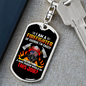Firefighter Is My Job Keychain Stainless Steel or 18k Gold Dog Tag Keyring-Express Your Love Gifts
