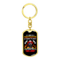 Firefighter Is My Job Keychain Stainless Steel or 18k Gold Dog Tag Keyring-Express Your Love Gifts