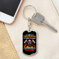 Firefighter Is My Job Keychain Stainless Steel or 18k Gold Dog Tag Keyring-Express Your Love Gifts