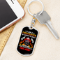 Firefighter Is My Job Keychain Stainless Steel or 18k Gold Dog Tag Keyring-Express Your Love Gifts