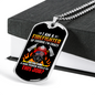 Firefighter Is My Job Necklace Stainless Steel or 18k Gold Dog Tag 24" Chain-Express Your Love Gifts